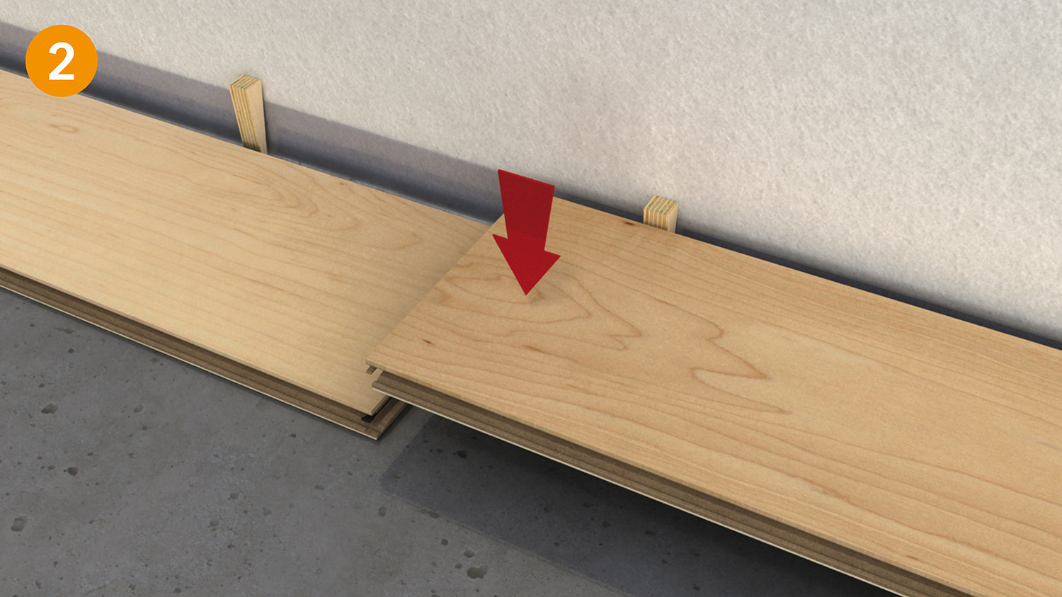 Schritt 2 Parkett verlegen mit Masterclic Plus Schritt 2 Parkett verlegen mit Masterclic Plus